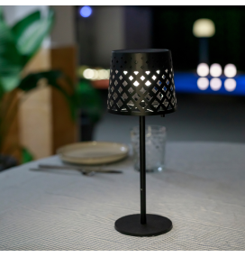 Lámpara led solar y batería recargable Newgarden Gretita negra