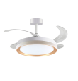Ventilador de techo led con aspas retráctiles Kigali 36-72W blanco y oro