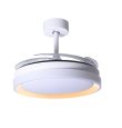 Ventilador de techo led con aspas retráctiles Kigali 36-72W blanco y oro