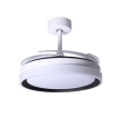 Ventilador de techo led con aspas retráctiles Kigali 36-72W blanco y negro