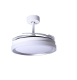 Ventilador de techo led con aspas retráctiles Kigali mini 24-48W blanco y plata