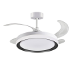 Ventilador de techo led con aspas retráctiles Kigali 36-72W blanco y negro