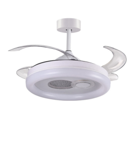 Ventilador de techo led con aspas retráctiles Hermes 54-108W blanco