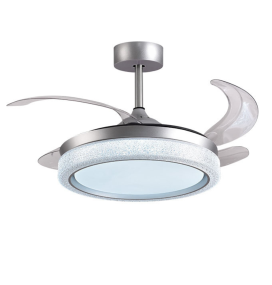 Ventilador de techo led con aspas retráctiles Acanto 36-72W plata