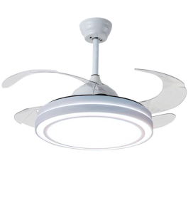 Ventilador de techo led con aspas retráctiles Quebec 36-72W blanco Wifi