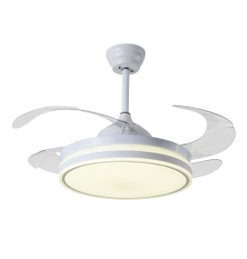 Ventilador de techo led Asgard mini 36-72W con aspas retráctiles blanco