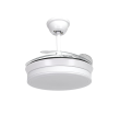 Ventilador de techo led Asgard mini 36-72W con aspas retráctiles blanco