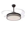 Ventilador de techo led con aspas retráctiles Cocon 36-72 negro