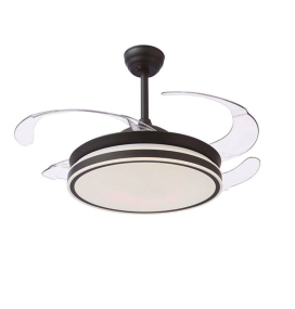 Ventilador de techo led con aspas retráctiles Cocon 36-72 negro