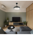 Ventilador de techo led con aspas retráctiles Cocon 36-72 negro