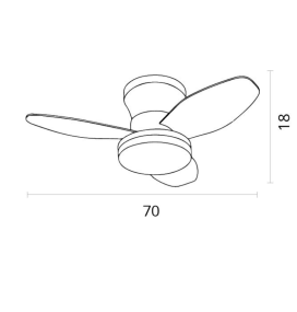 Ventilador de techo led con aspas Tadeo blanco y haya