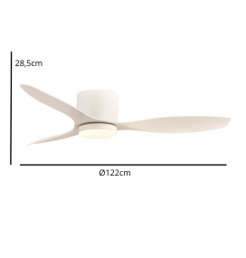 Ventilador led de techo Jueric Stuttgart 24W blanco