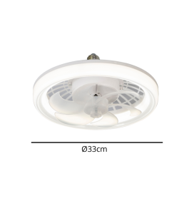 Ventilador de techo led Jueric Bulb E27 24W blanco café