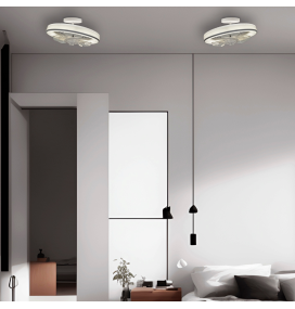 Ventilador de techo led Jueric Bulb E27 24W blanco café