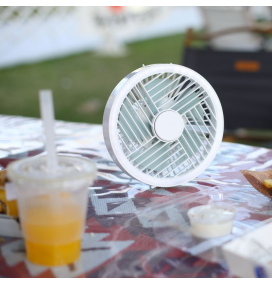 Ventilador led portátil con batería recargable Valle blanco