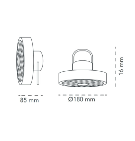 Ventilador led portátil con batería recargable Valle blanco