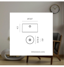 Aplique de pared led Newgarden Roll 8 batería recargable blanco