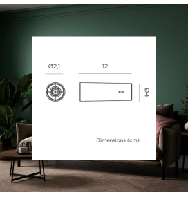 Aplique de pared led Newgarden Roll 4 batería recargable blanco