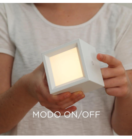 Aplique de pared led Newgarden Box 8 batería recargable blanco