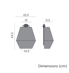 Aplique pared Newgarden Conta con batería recargable