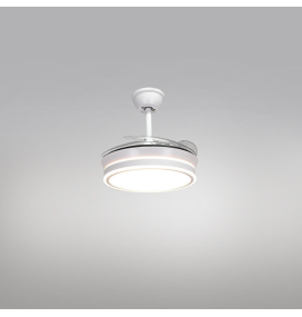 Ventilador de techo led Asgard mini 36-72W con aspas retráctiles blanco