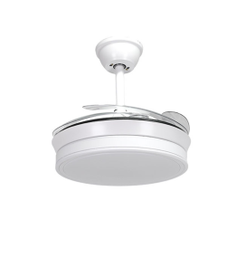 Ventilador de techo led Asgard mini 36-72W con aspas retráctiles blanco