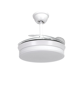 Ventilador de techo led Asgard mini 36-72W con aspas retráctiles blanco