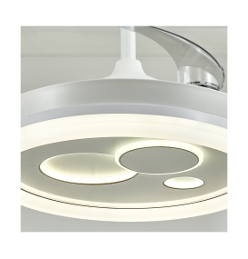 Ventilador de techo led con aspas retráctiles Kiri 50W blanco