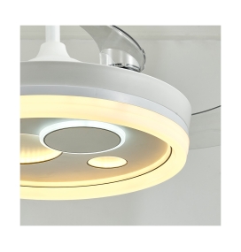 Ventilador de techo led con aspas retráctiles Kiri 50W blanco