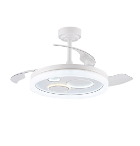 Ventilador de techo led con aspas retráctiles Kiri 50W blanco
