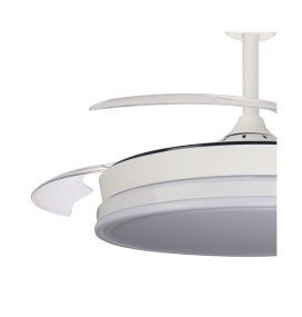 Ventilador de techo led con aspas retráctiles Iris 45W blanco