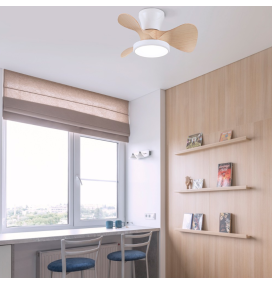 Ventilador de techo led Sierra 20W blanco y haya