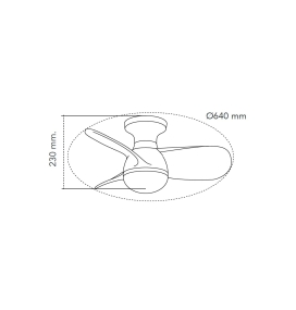 Ventilador de techo led Dalia 20W blanco y haya