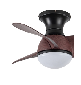 Ventilador de techo led Dalia 20W negro y marrón
