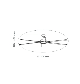 Ventilador de techo led Acacia 20W níquel Ø180cm