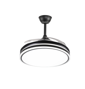 Ventilador de tech led Asgard maxi 36-72W con aspas retráctiles negro