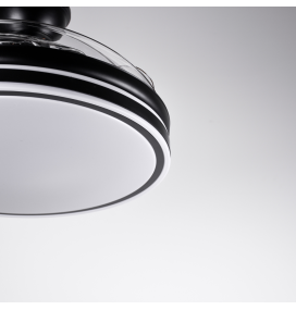 Ventilador de tech led Asgard maxi 36-72W con aspas retráctiles negro