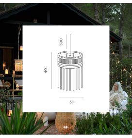 Lámpara colgante Newgarden Mykonos batería recargable