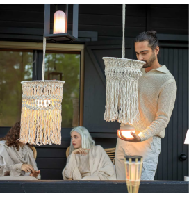 Lámpara colgante Newgarden Mykonos batería recargable