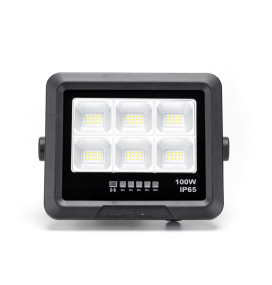 Foco proyector led solar 100W 6000K negro SP06