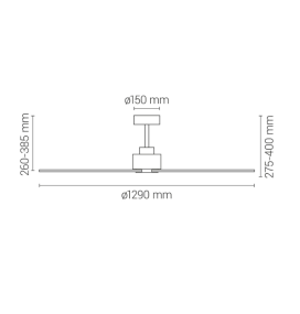 Ventilador de techo Sulion Lia sin luz blanco