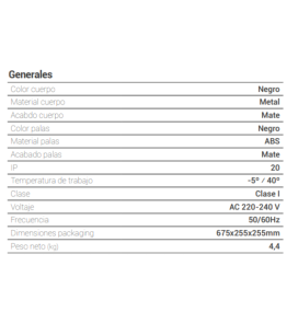 Ventilador de techo Sulion Lia sin luz negro