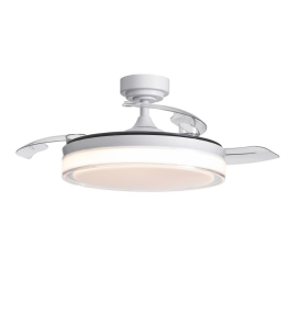 Ventilador de techo led con aspas retráctiles Delta 72W blanco