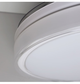 Ventilador de techo led con aspas retráctiles Delta 72W blanco