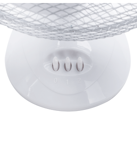Ventilador de mesa Ø27cm con cable blanco 9 pulgadas