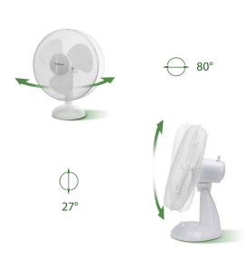 Ventilador de mesa Ø41cm con cable blanco 16 pulgadas