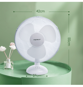 Ventilador de mesa Ø41cm con cable blanco 16 pulgadas