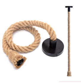 Soporte de cuerda de cáñamo para bombillas E27