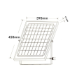 Cabeza de farola led solar Villa 300W negra