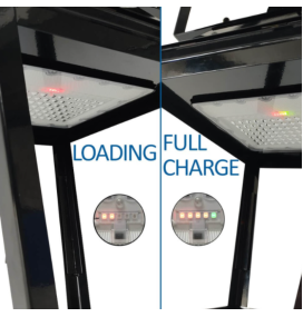 Cabeza de farola led solar Villa 300W CCT con sensor negra